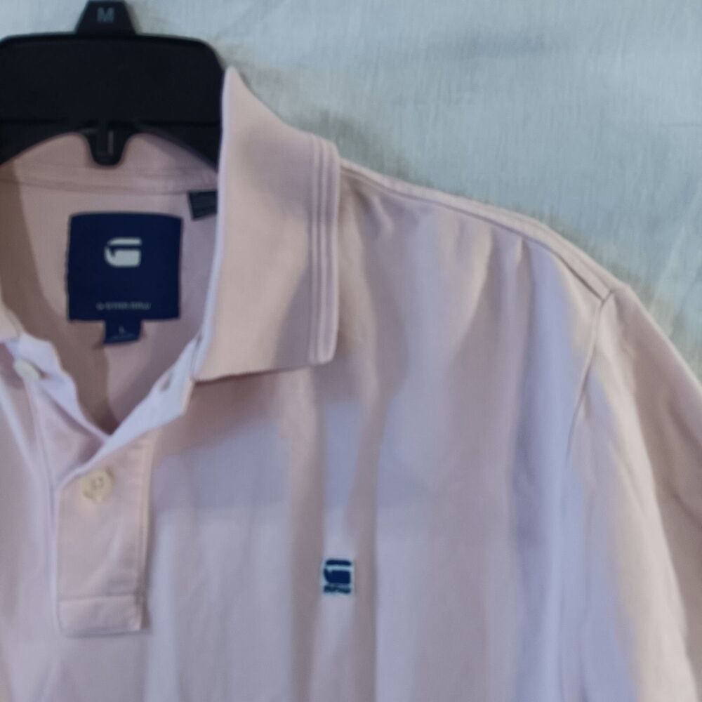 G-Star RAW Polo Shirt Men’s Large Cotton Short Sleeve Vintage Beige